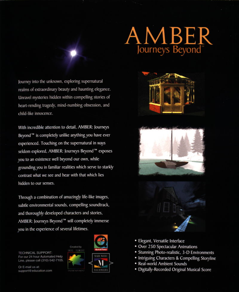 AMBER: Journeys Beyond — box-2D-back (US)