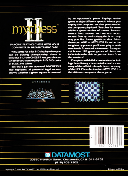 Mychess 2 — box-2D-back (US)