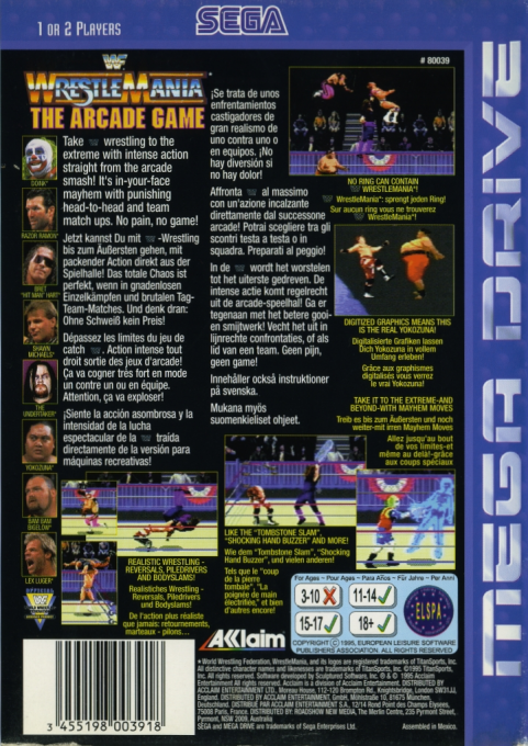 Wwf Wrestlemania - The Arcade Game — box-2D-back (EU)