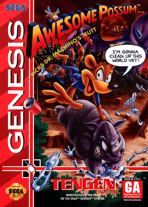 Awesome Possum Kicks Dr. Machino's Butt! box art