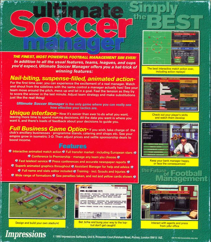 Ultimate Soccer Manager — box-2D-back (EU)