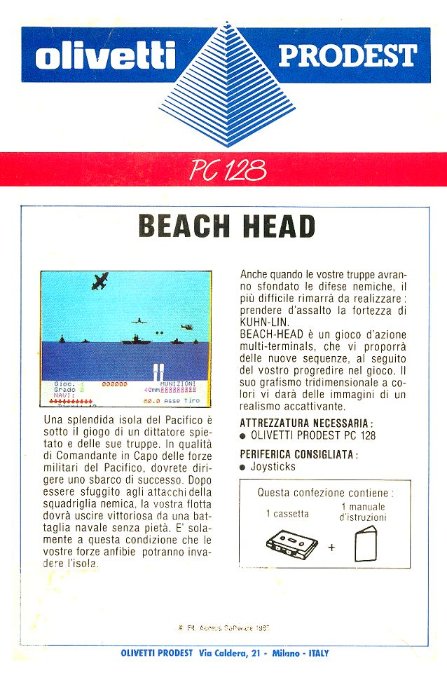 Beach-Head — box-2D-back (IT)