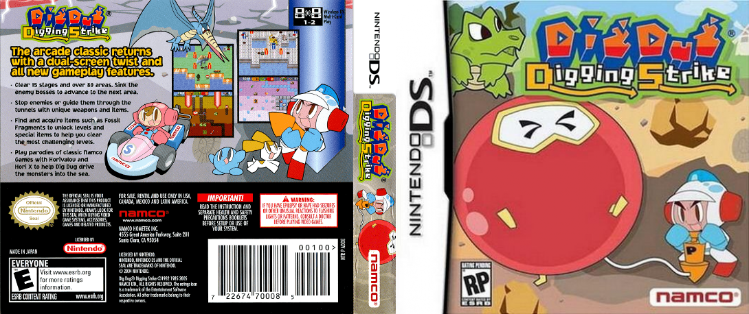 Dig Dug - Digging Strike — box-texture (US)