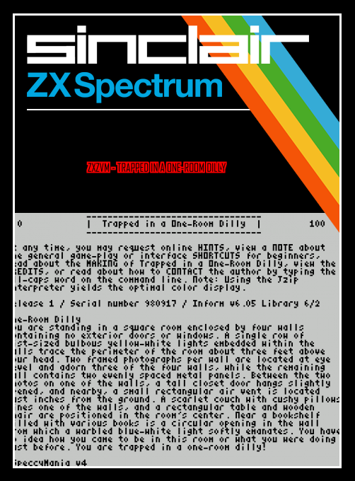 ZxZvm - Trapped in a One-Room Dilly box art