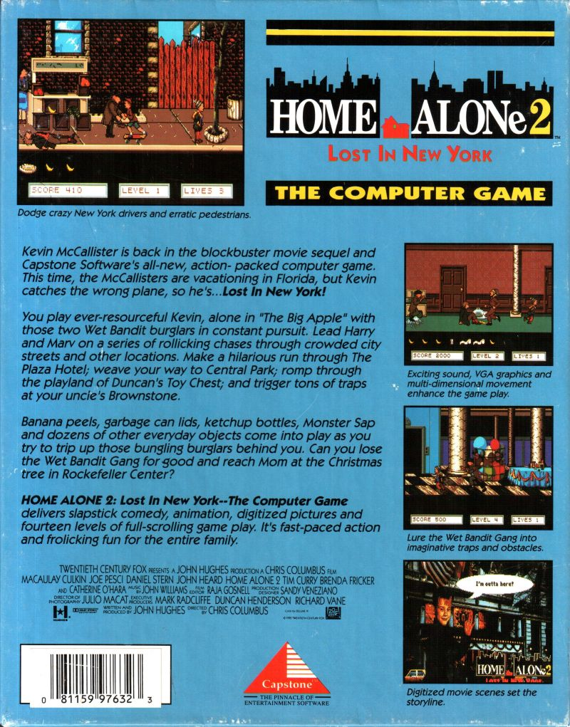 Home Alone 2 - Lost In New York — box-2D-back (US)