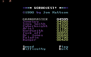 Wordquest — sstitle (WOR)