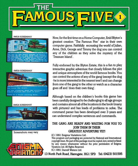 Famous Five, The - Five On A Treasure Island — box-2D-back (EU)