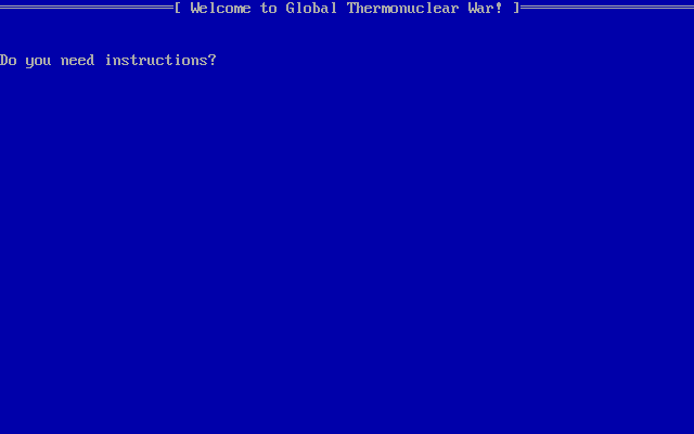 Global Thermonuclear War box art