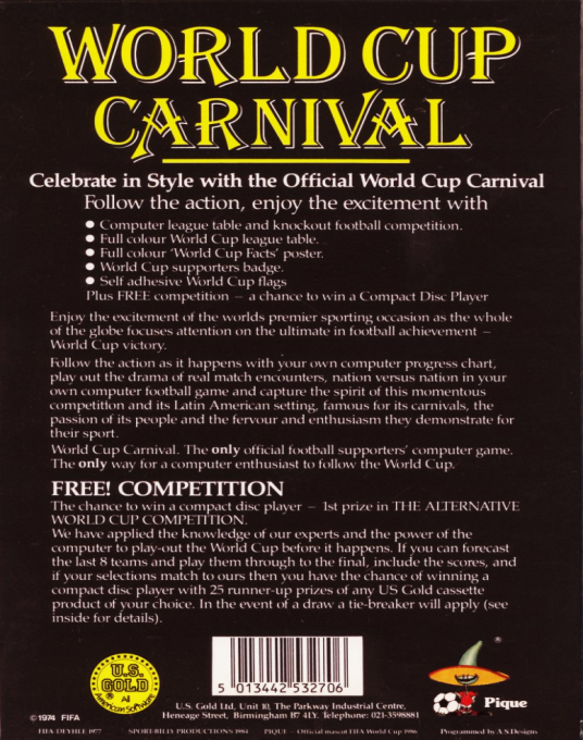 World Cup Carnival - Mexico '86 — box-2D-back (EU)