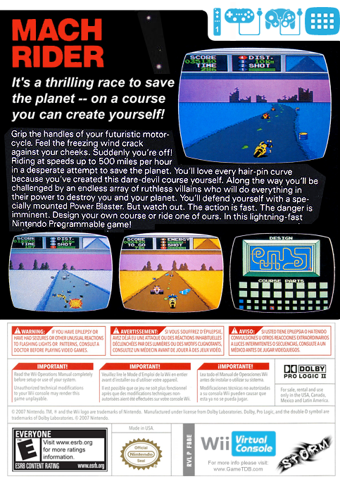 Mach Rider — box-2D-back (US)
