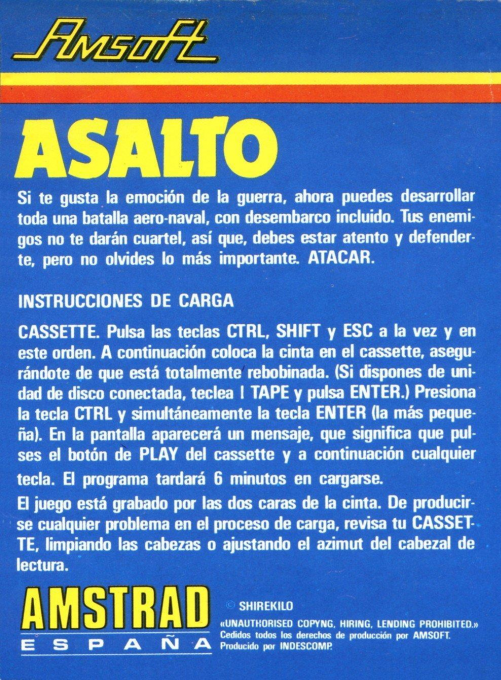 Assault On Port Stanley — box-2D-back (SP)