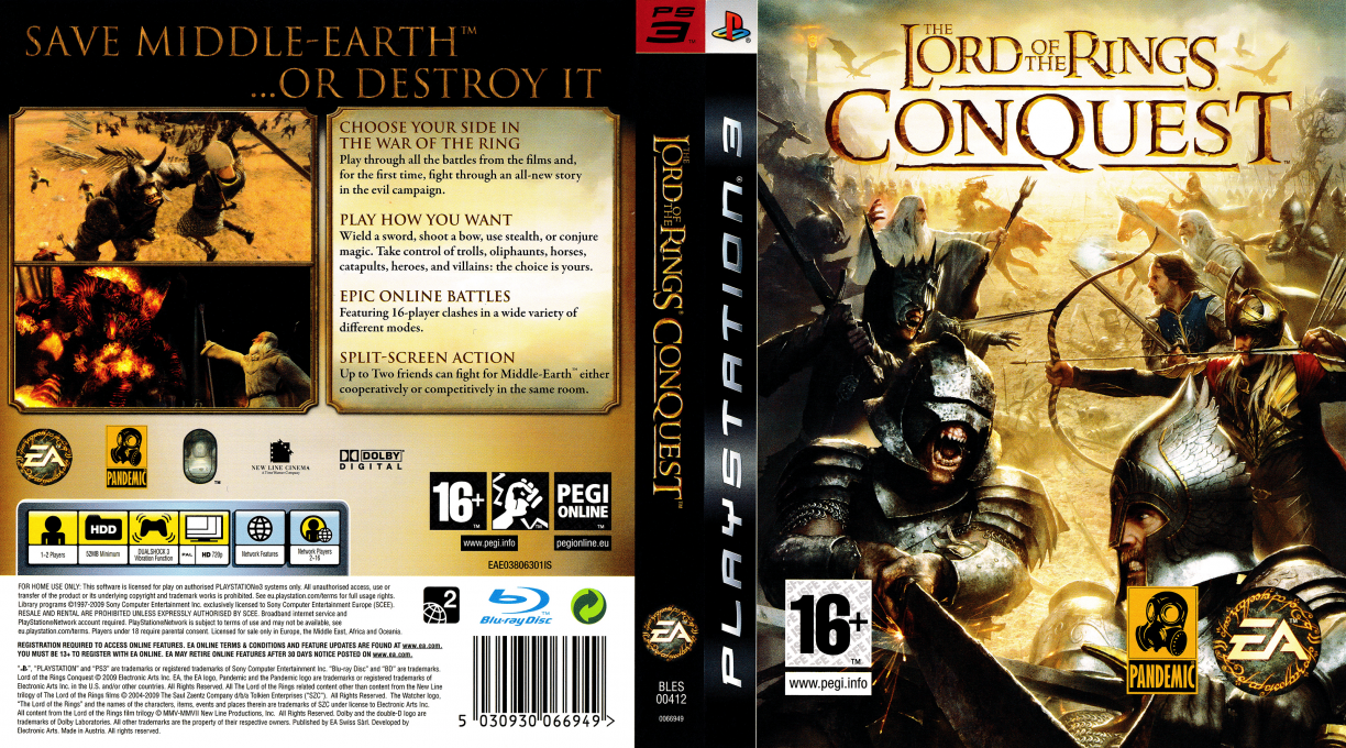 Lord of the Rings, The - Conquest — box-texture (EU)