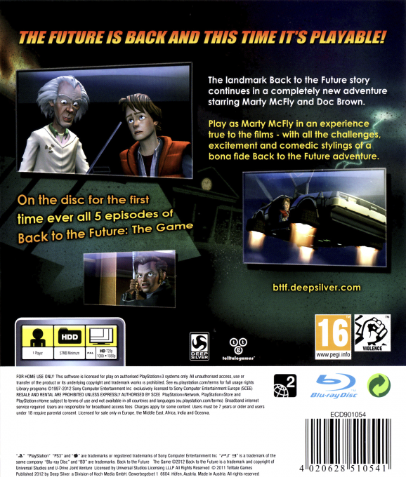 Back to the Future - The Game — box-2D-back (EU)