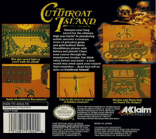 Cutthroat Island — box-2D-back (US)