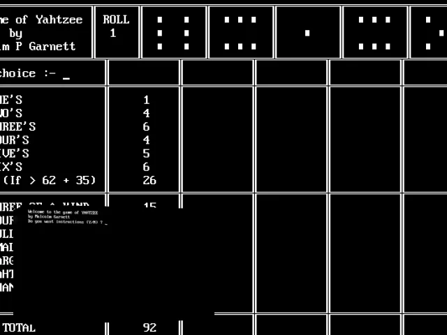 The Game of Yahtzee — mixrbv2 (WOR)