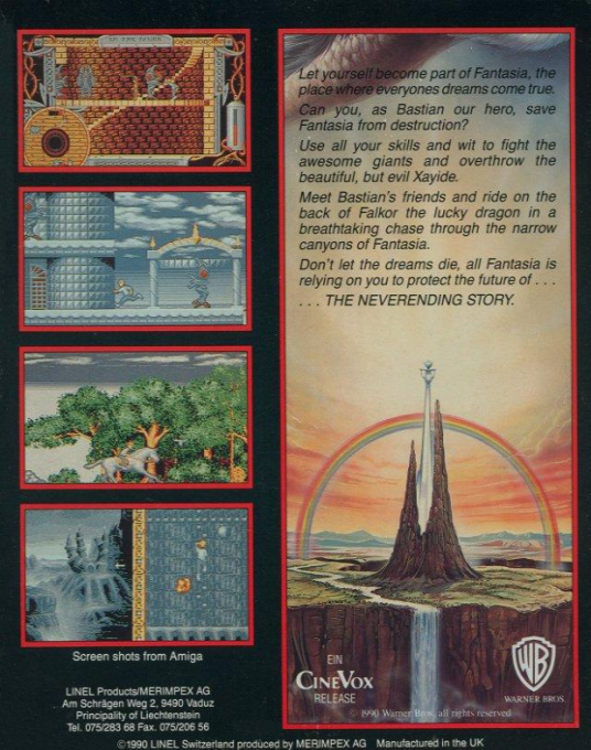 Neverending Story 2, The - The Arcade Game — box-2D-back (EU)