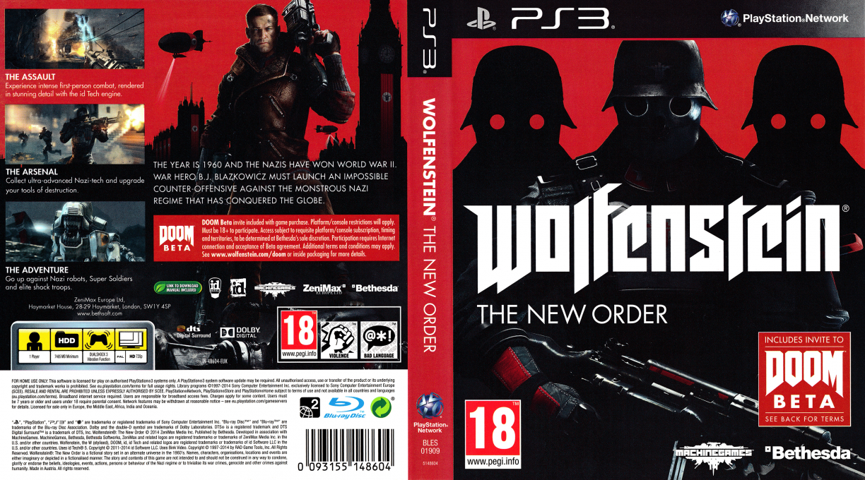 Wolfenstein - The New Order — box-texture (EU)