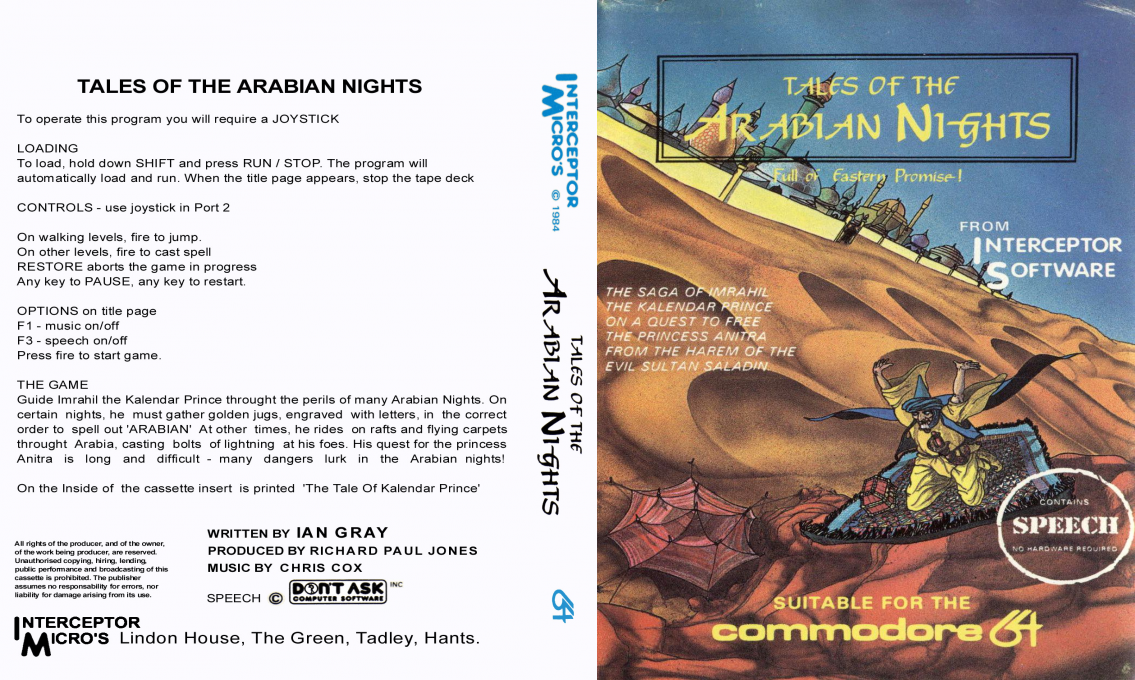 Tales Of The Arabian Nights — box-texture (EU)