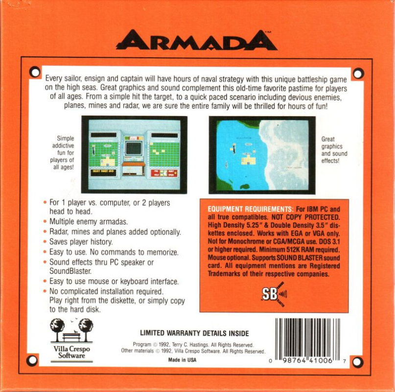 Armada — box-2D-back (US)