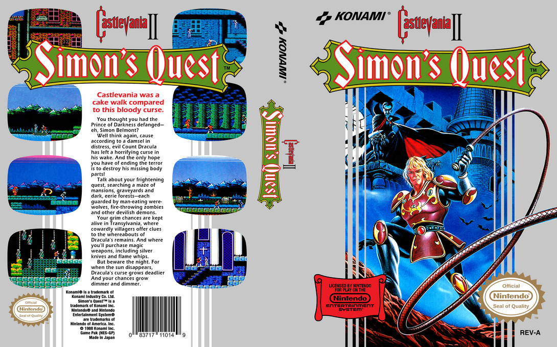 Castlevania II - Simon's Quest — box-texture (US)