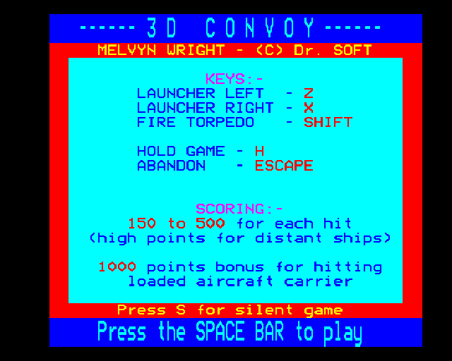 3D Convoy — sstitle (WOR)