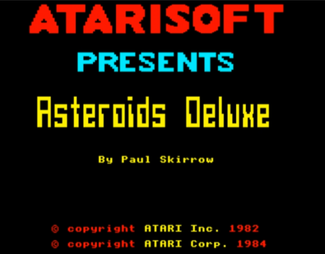 Asteroids Deluxe — sstitle (WOR)