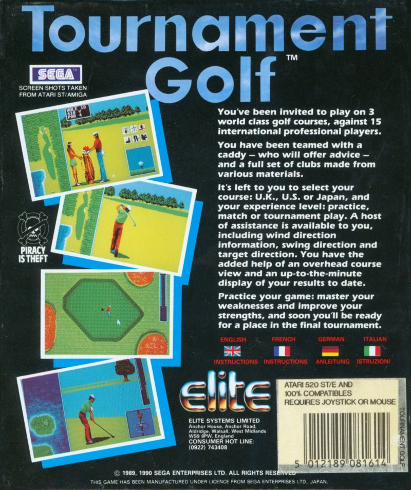 Tournament Golf — box-2D-back (EU)