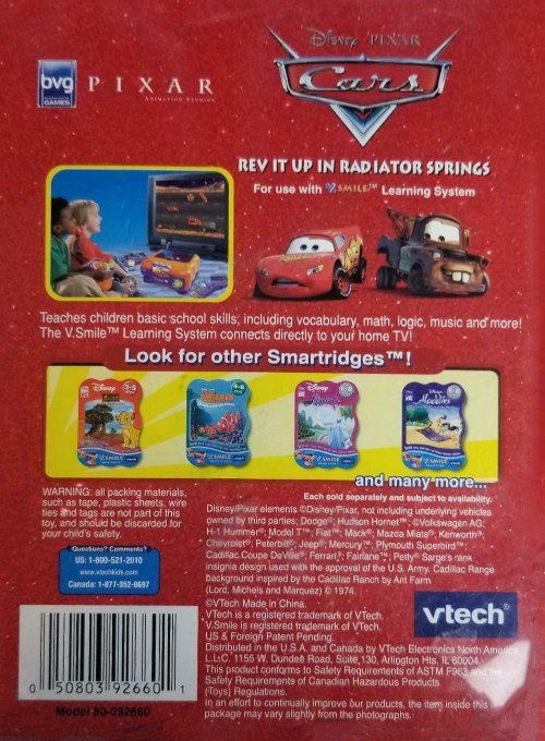 Cars - Rev It Up in Radiator Springs — box-2D-back (US)
