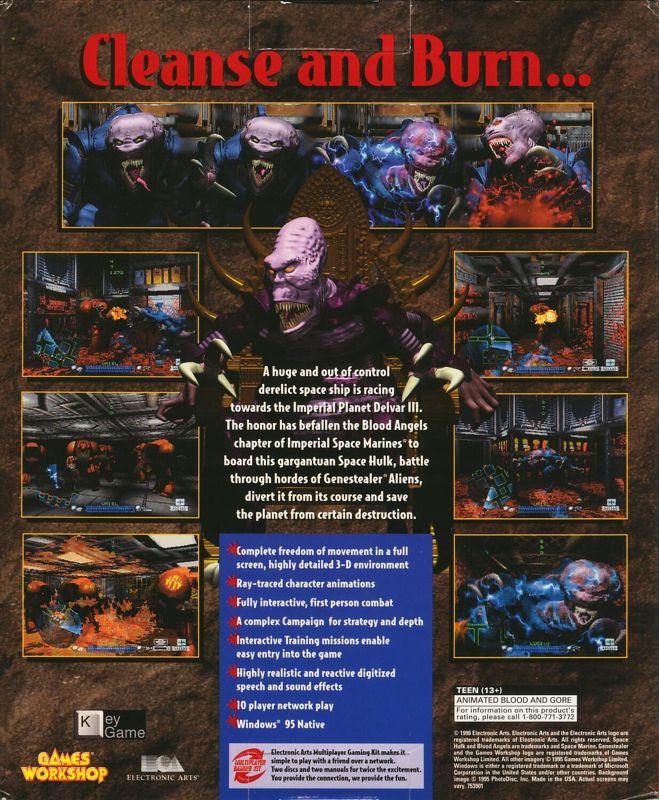 Space Hulk: Vengeance of the Blood Angels — box-2D-back (US)