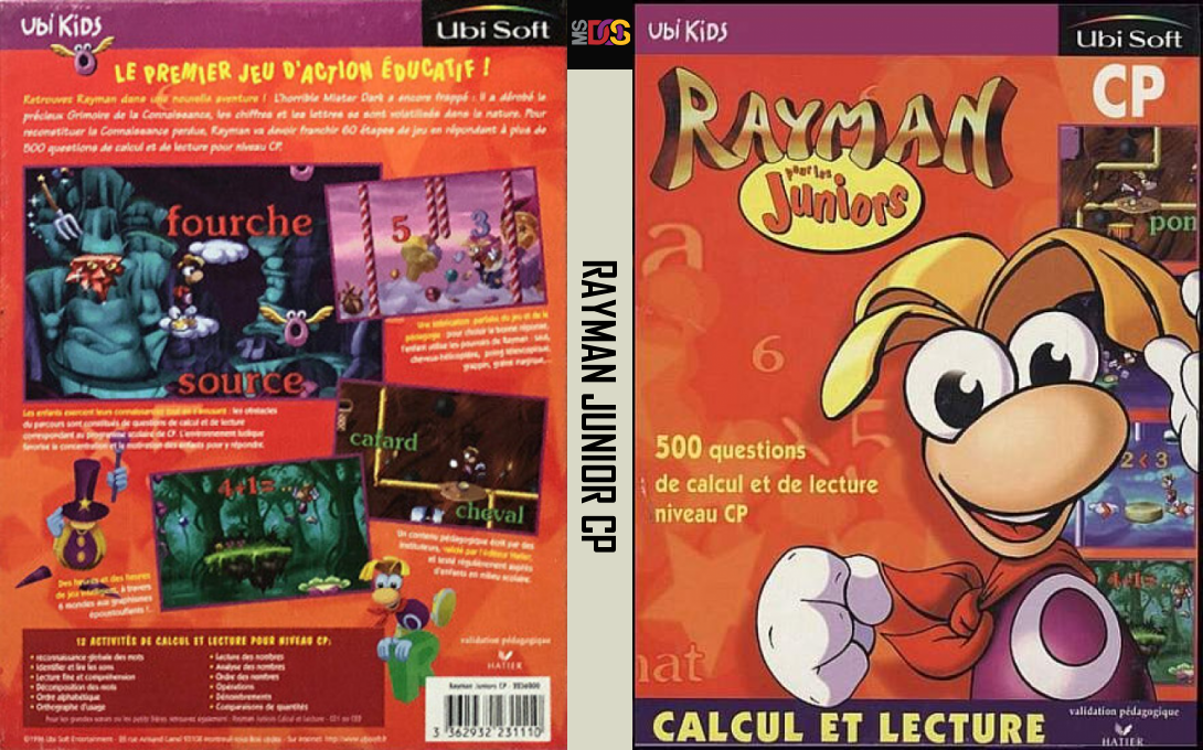 Maths And English With Rayman Volume 1 — box-texture (FR)