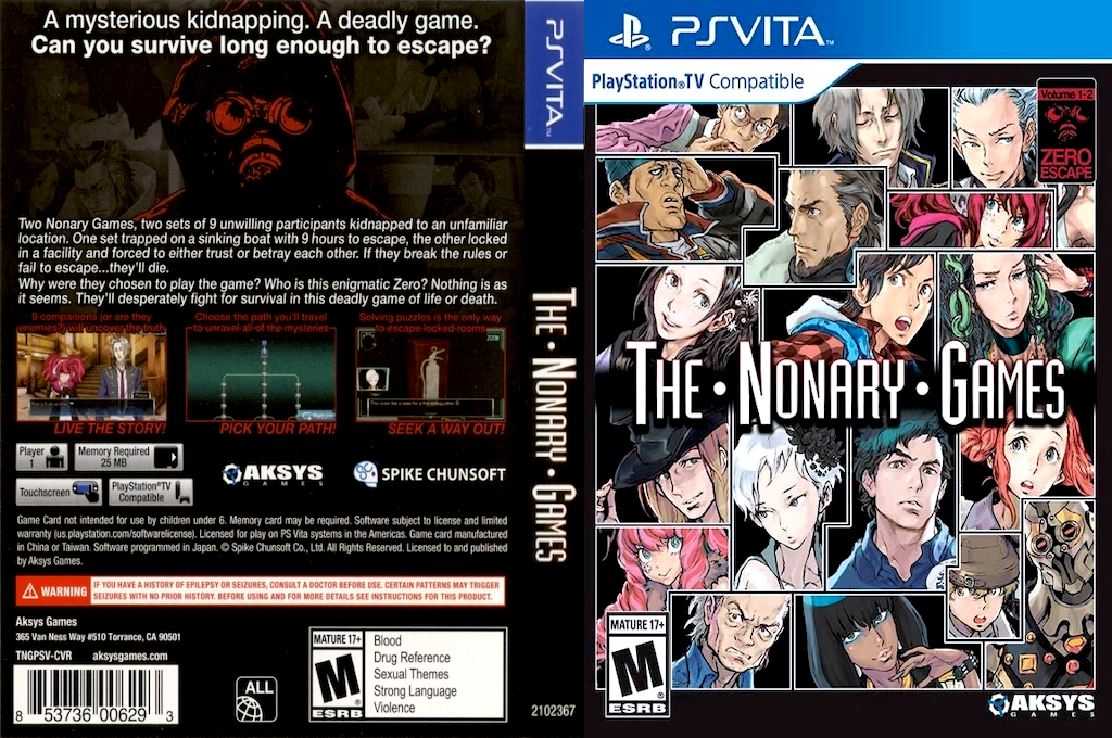 Zero Escape - The Nonary Games — box-texture (US)