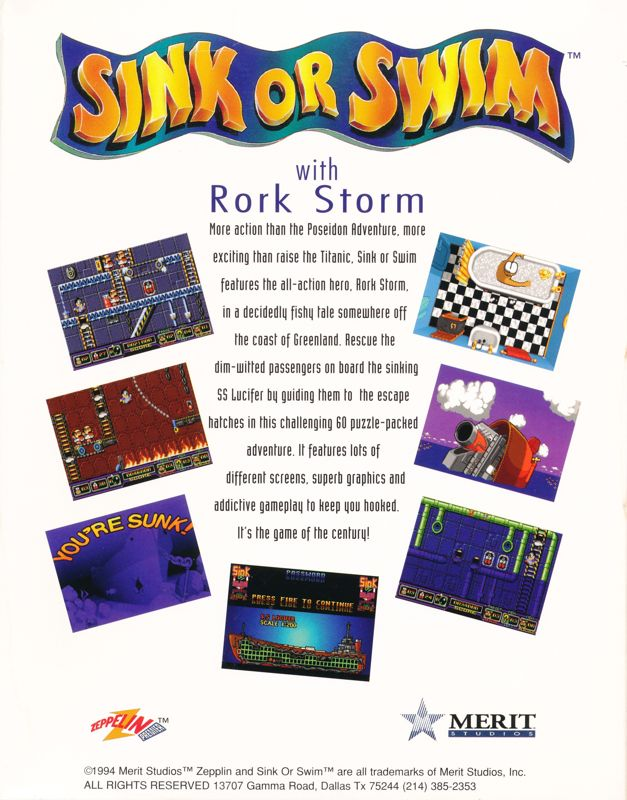 Sink Or Swim — box-2D-back (US)