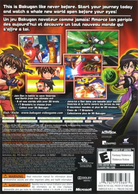 Bakugan - Battle Brawlers — box-2D-back (CA)