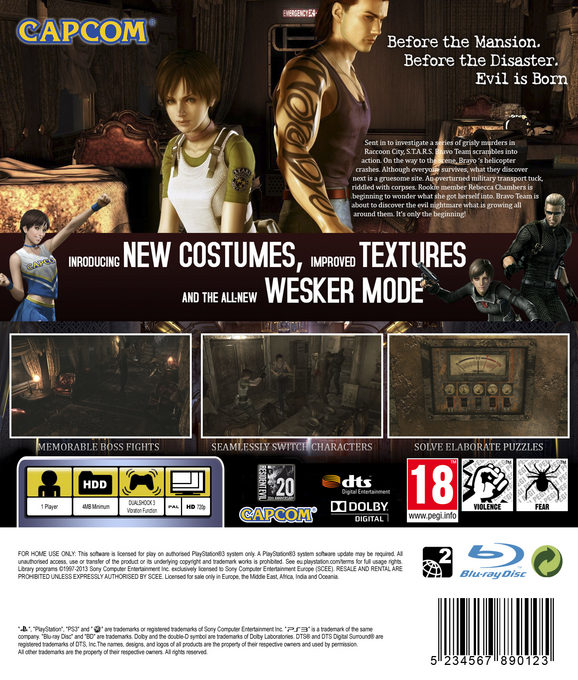 Biohazard Zero - HD Remaster — box-2D-back (EU)