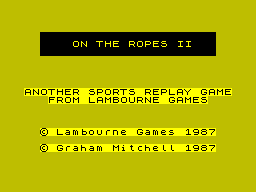 On the Ropes II — sstitle (WOR)