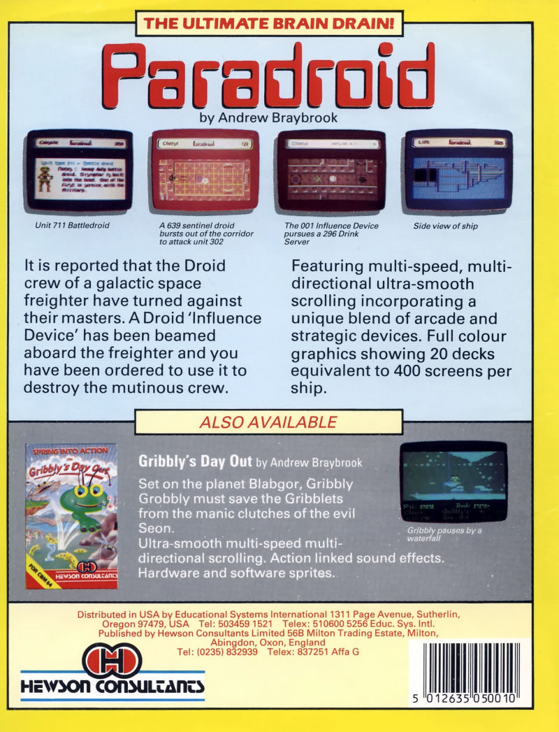 Paradroid — box-2D-back (EU)