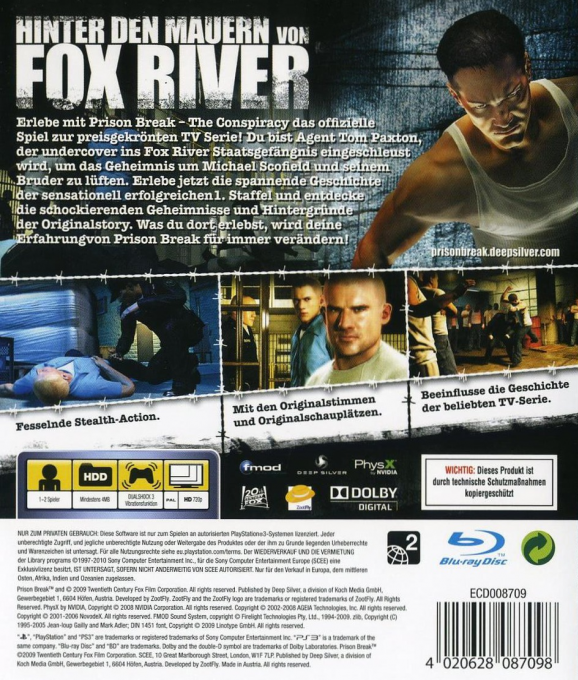 Prison Break - The Conspiracy — box-2D-back (DE)