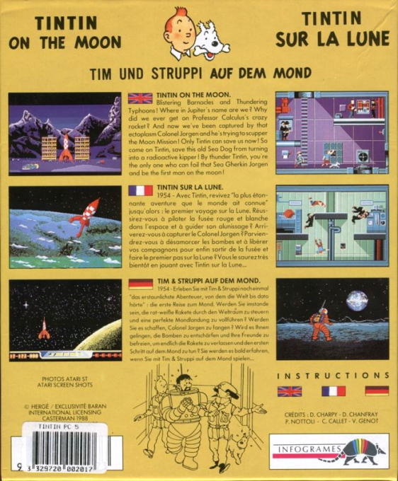 Tintin On The Moon — box-2D-back (FR)