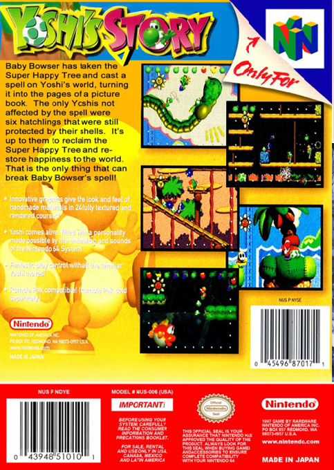 Yoshi's Story — box-2D-back (US)