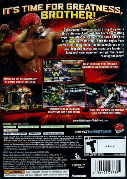 Hulk Hogan's Main Event — box-2D-back (US)