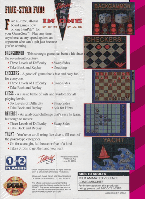 5 In One Fun Pak — box-2D-back (US)