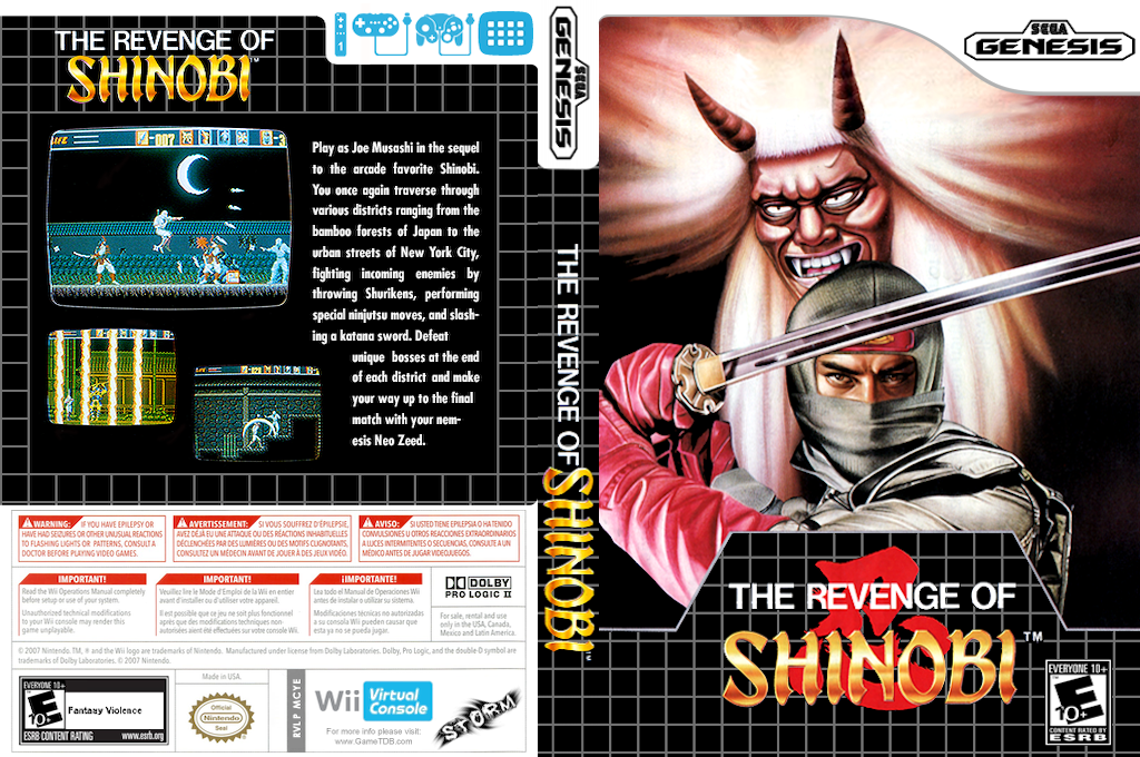 Revenge Of Shinobi, The — box-texture (US)
