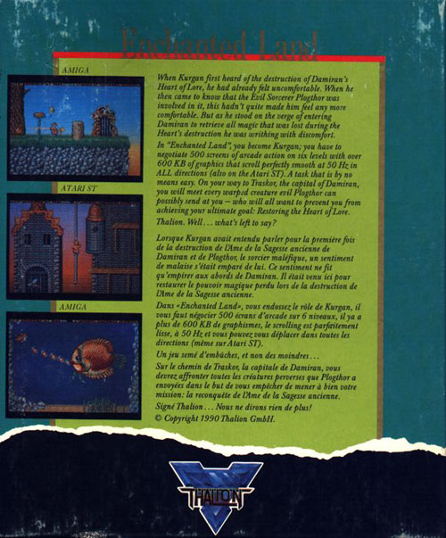 Enchanted Land — box-2D-back (EU)