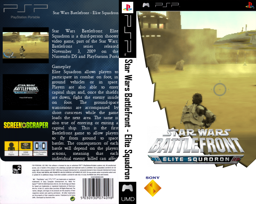 Star Wars Battlefront - Elite Squadron — box-texture (SS)