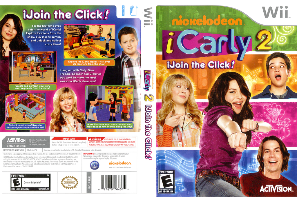 Nickelodeon iCarly 2 - iJoin the Click! — box-texture (US)