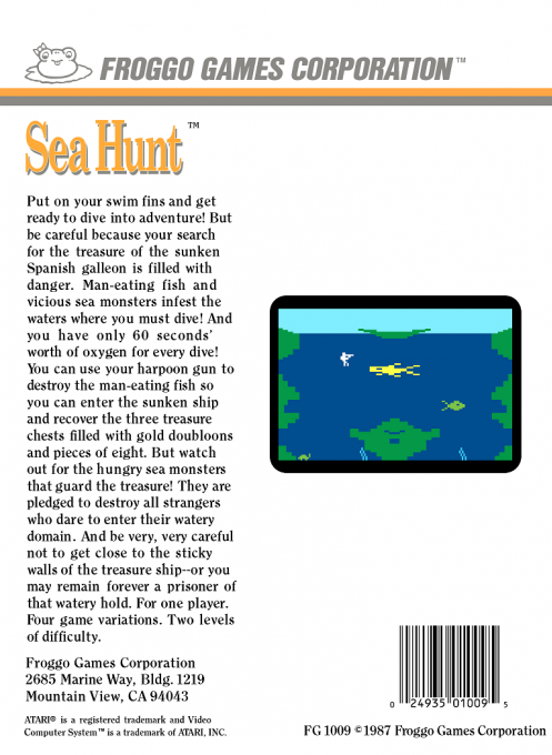 Sea Hunt — box-2D-back (US)