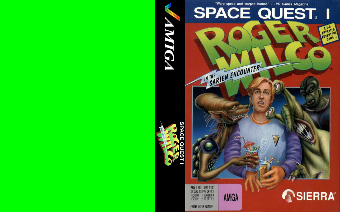 Space Quest 1 - Roger Wilco In The Sarien Encounter — box-texture (WOR)
