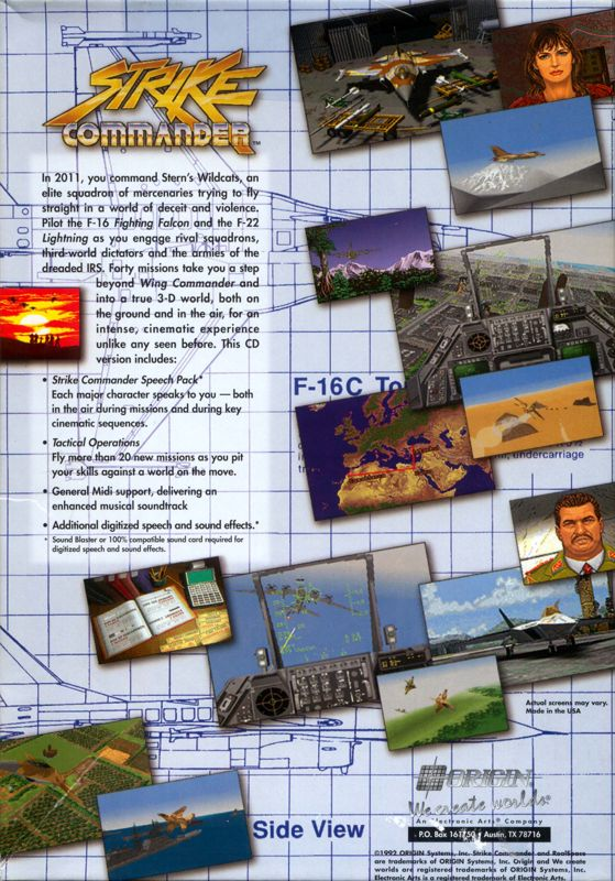 Strike Commander — box-2D-back (US)