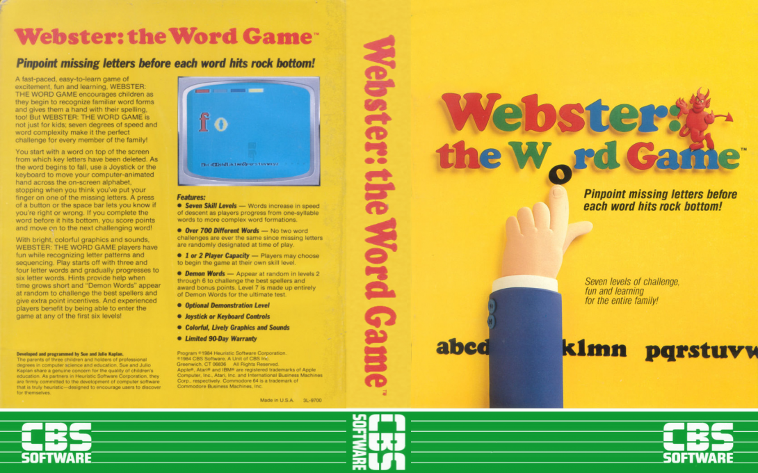 Webster - The Word Game — box-texture (US)