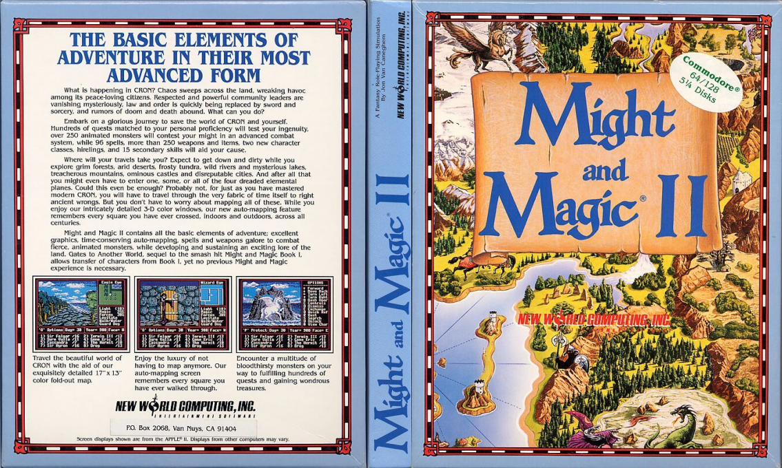 Might And Magic 2 - Gates To Another World — box-texture (US)